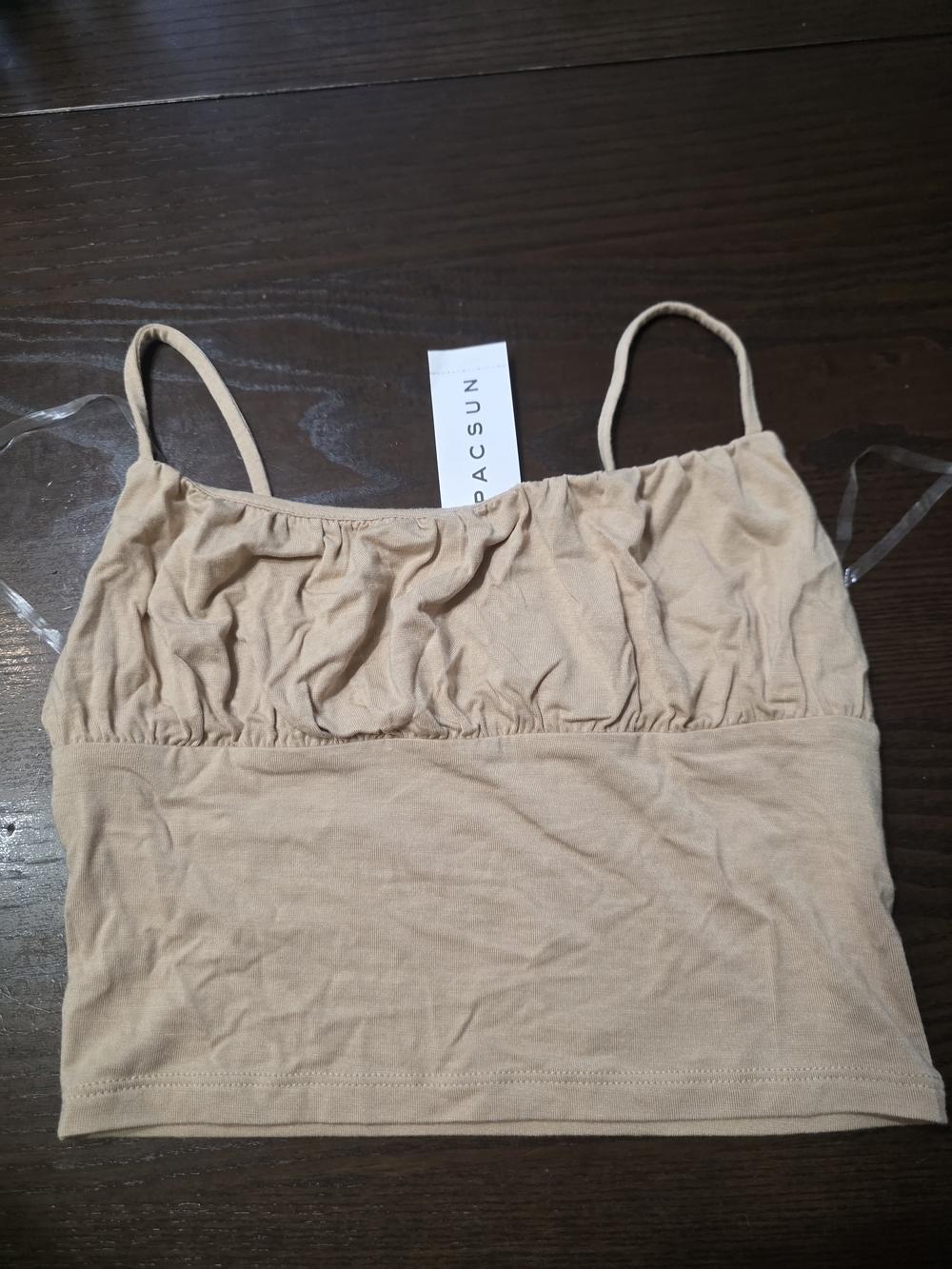 PacSun Tan Ruched Bust Cami Tank